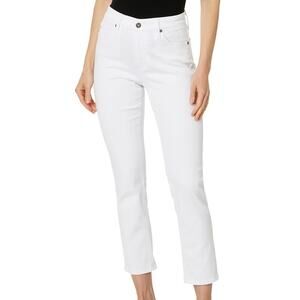 Adriano Goldschmied Mari Crop High Rise Slim Straight White Women's Sz 26R NWT
